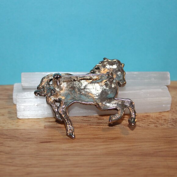 Silver Tone Horse Pin Brooch - Picture 3 of 4